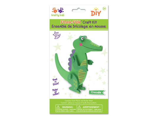 Krafty Kids Kit: DIY Foam-Fun Standing Kit (makes 1) E) Crocodile