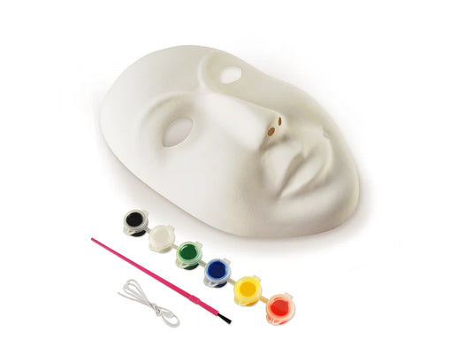 Krafty Kids Kit: DIY 9" Mask Maker w/6 Paints & Brush B) Male