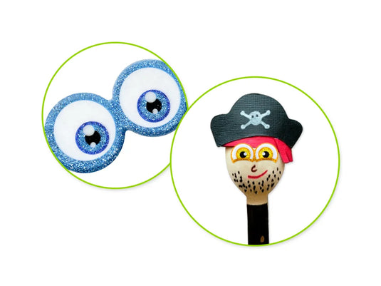 Self-Stick Googly Eyes: Animation Glitter & Googlies 30 Pairs A) Cartoon