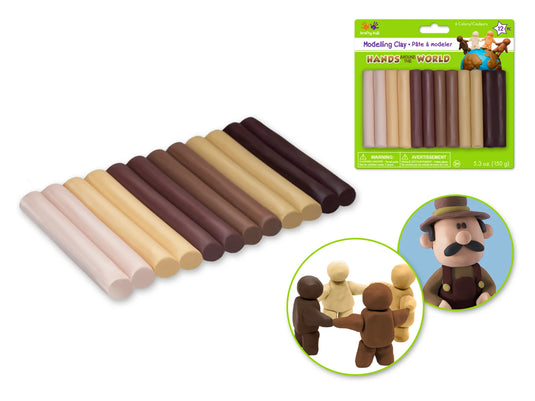 Krafty Kids: Modelling Clay Tubes Hands Around the World 150g