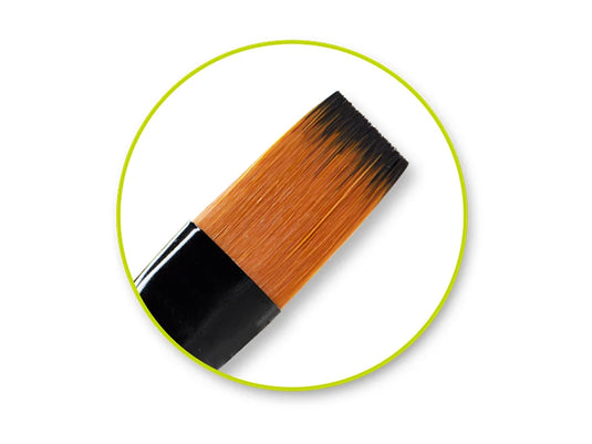 Artist Brush Set: 'Fierce' Art Set x7 Wood Handle A) Flat