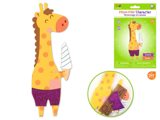 Krafty Kids Kit: DIY Foam-Fun Character Kit (makes 1) F) Giraffe