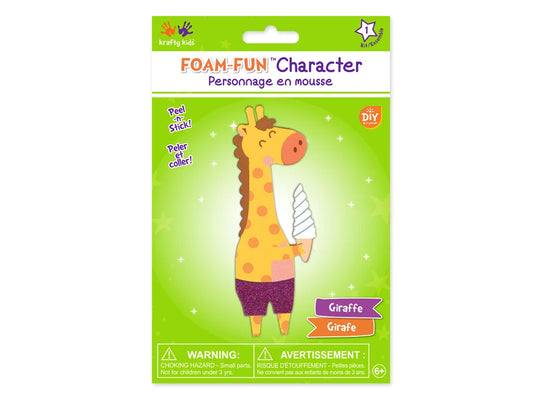 Krafty Kids Kit: DIY Foam-Fun Character Kit (makes 1) F) Giraffe