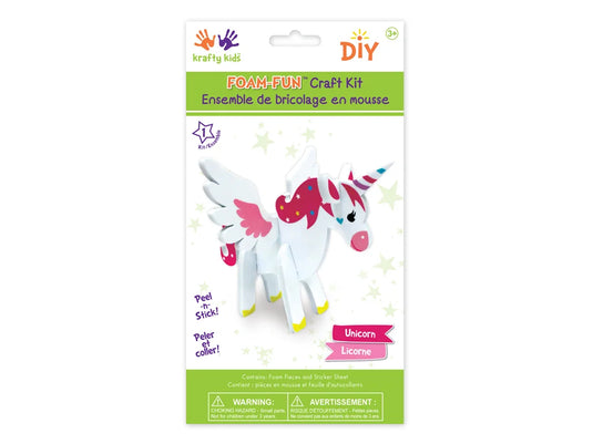 Krafty Kids Kit: DIY Foam-Fun Standing Kit (makes 1) D) Unicorn