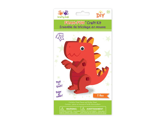 Krafty Kids Kit: DIY Foam-Fun Standing Kit (makes 1) I) T-Rex
