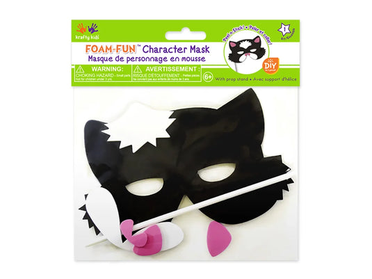 Krafty Kids Kit: DIY Foam Character Mask w/Prop Stand B) Cat