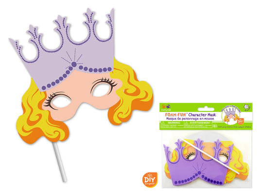 Krafty Kids Kit: DIY Foam Character Mask w/Prop Stand D) Princess
