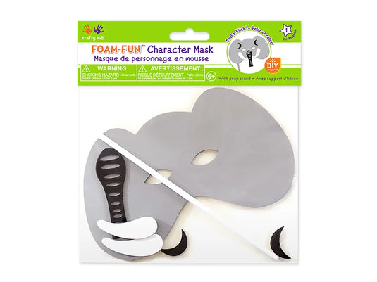 Krafty Kids Kit: DIY Foam Character Mask w/Prop Stand F) Elephant