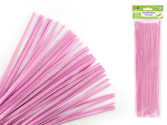 Chenille Stems: 6mmx30cm 40/pk Pipe Cleaners H) Light Pink