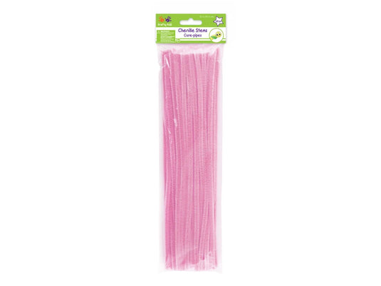 Chenille Stems: 6mmx30cm 40/pk Pipe Cleaners H) Light Pink