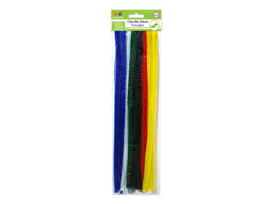 Chenille Stems: 6mmx30cm 40/pk Pipe Cleaners I) Multi Mix