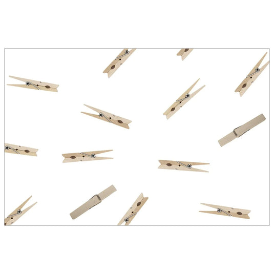 H.E. 24-pc Wooden Clothes Pins, pbh