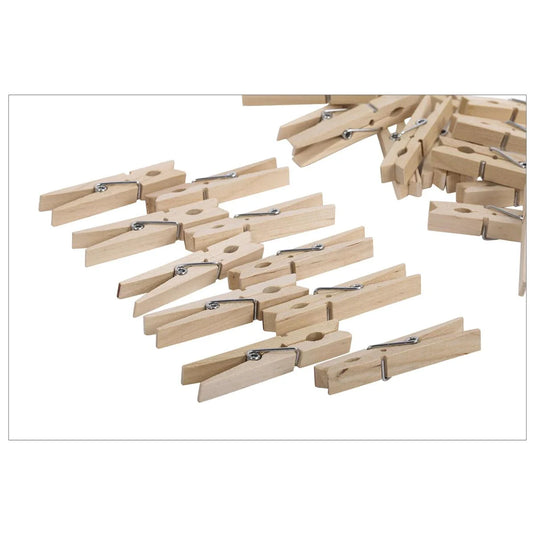 H.E. 24-pc Wooden Clothes Pins, pbh