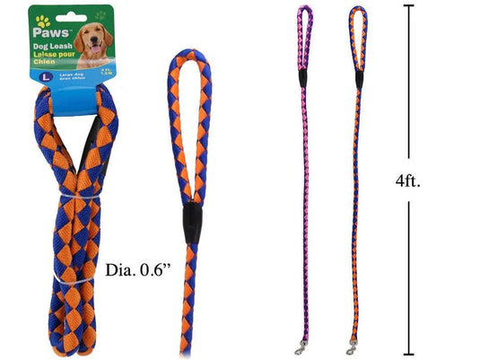 Paws. 4 Ft. x 0.60" width Dog Leash, t.o.c.