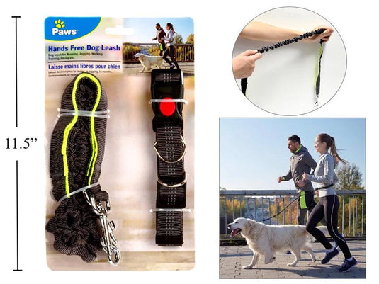 PAWS Hands free Dog Leash w/waist belt, tie-on-card