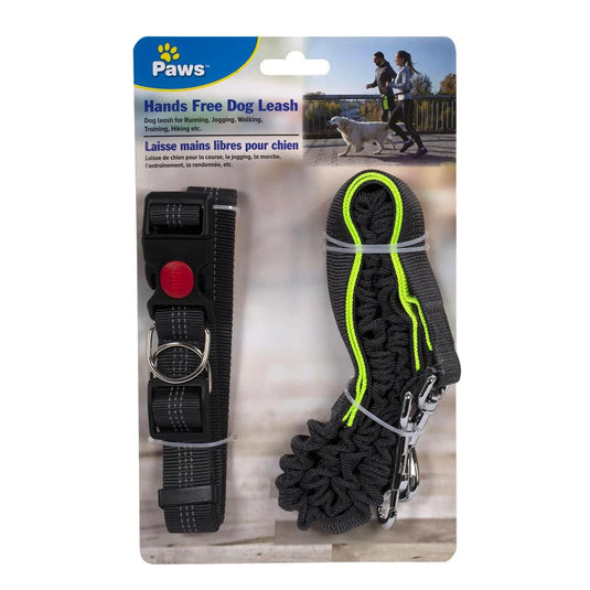 PAWS Hands free Dog Leash w/waist belt, tie-on-card