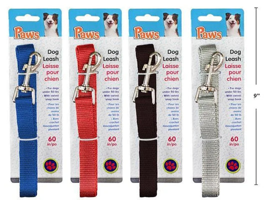 PAWS. 60" x 3/4" Dog Leash