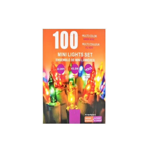 INDOOR/OUTDOOR LED COLORED- 100 lt Mini light set