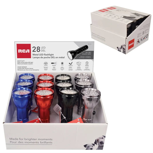 RCA | METAL FLASHLIGHT 28 LED