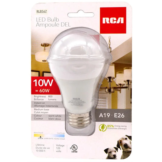 RCA A19LED BULB 10W(=60W)