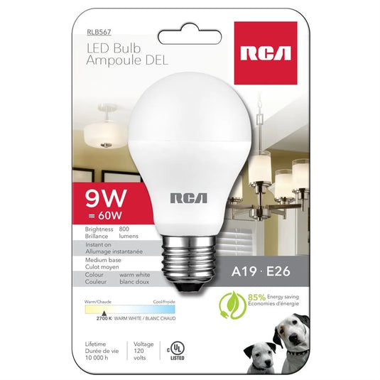 RCA A19LED BULB 10W(=60W)