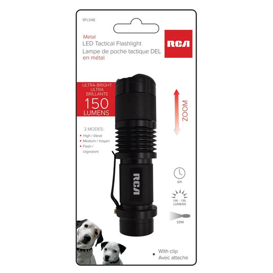 RCA 150LM METAL FLASH LIGHT WITH ZOOM