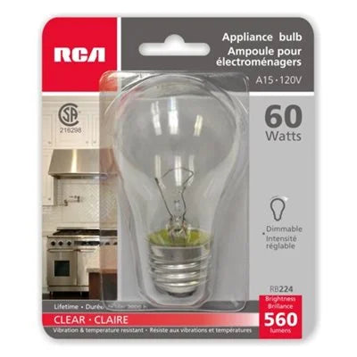 APPLIANCE BULB 60W CLEAR