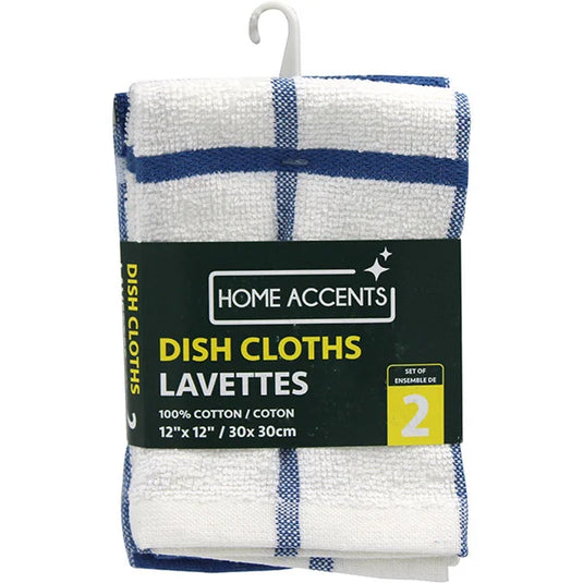 CHECKERED DISH CLOTH 2PK