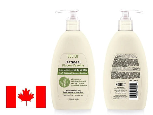 Bodico, 354ml Oatmeal Lotion, label, Made in Canada