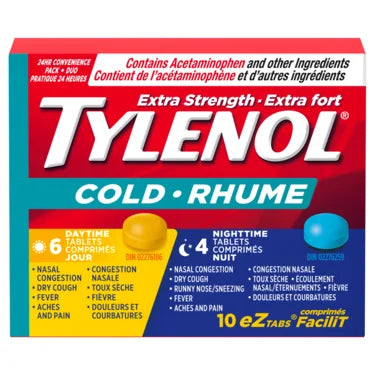 Tylenol Extra Strength Cold 6 Daytime + 4 Nighttime EZ Tabs