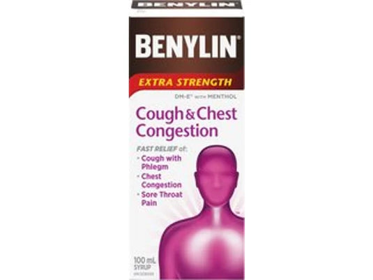 Benylin Extra Strength Cough & Chest Congestion Syrup 100mL