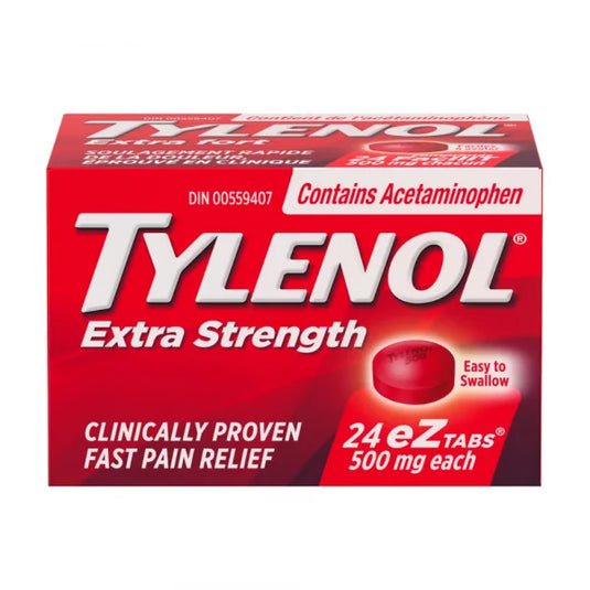 TYLENOL EZ TABS 24CT EXTRA STRENGTH ACETAMINOPHEN 500MG
