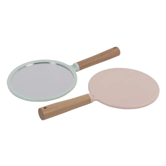 Bodico, Wood Handle Hand Mirror, 14x25cm