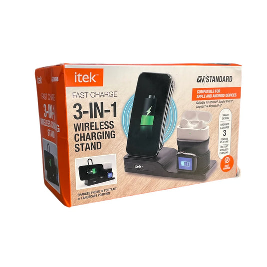3-IN-1 Wireless Fast Charging Stand For iPhone Devices