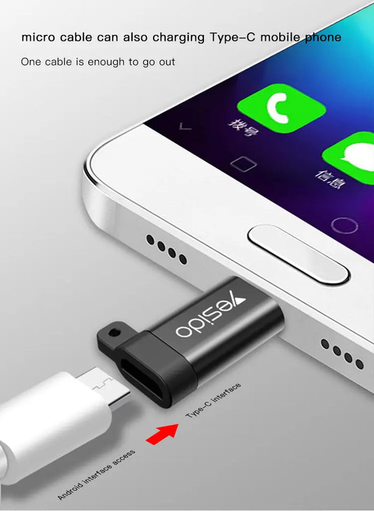Micro To Type-C Mini OTG Adapter Charging Transmission