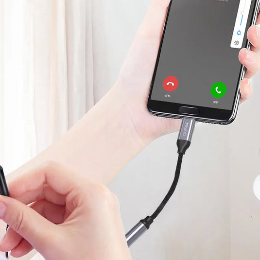 USB type-C to 3.5mm aux port audio adapter cable