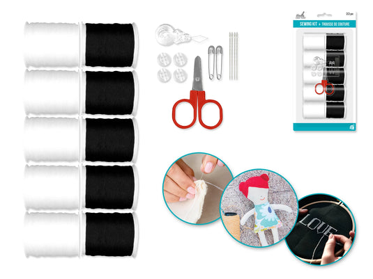 Needlecrafters: Sewing Kit 22pc Needle & Thread Set