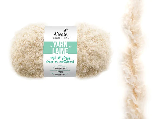 Needlecrafters: 50g Soft'n'Fluffy Yarn B) Cream