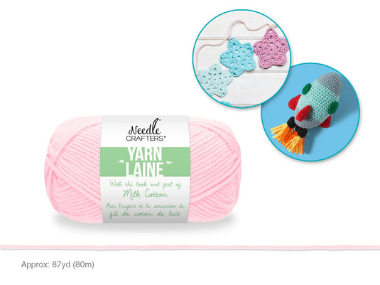 Needlecrafters: 50g Acrylic Milk Cotton Yarn C) Light Pink