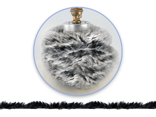 Needlecrafters: 50g Poly Faux-Fur Yarn Ball F) Black