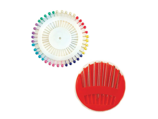 Needlecrafters: Pearlized Head-Pins/Sewing Needles Value-Pak