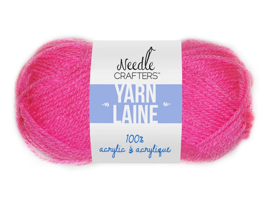 Needlecrafters: 50g Acrylic Yarn Standard Ball Dyed E) Pink Blush
