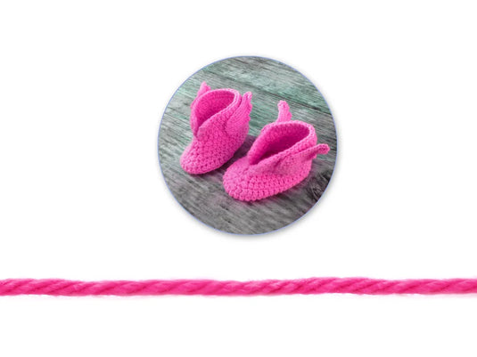 Needlecrafters: 50g Acrylic Yarn Standard Ball Dyed E) Pink Blush