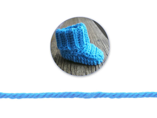 Needlecrafters: 50g Acrylic Yarn Standard Ball Dyed A) Baby Blue