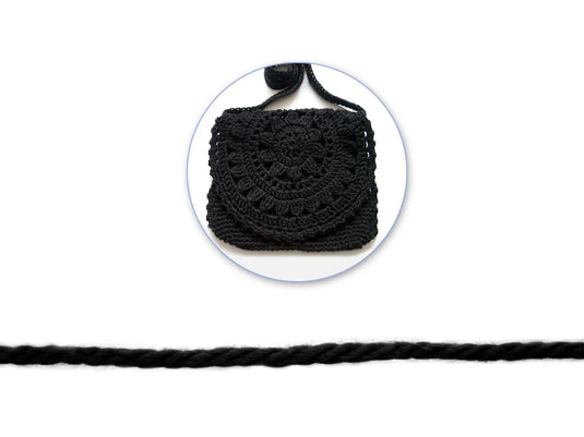 Needlecrafters: 50g Acrylic Yarn Standard Ball Dyed D) Black