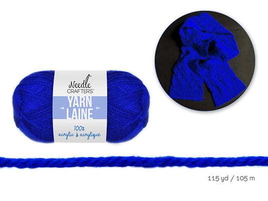 Needlecrafters: 50g Acrylic Yarn Standard Ball Dyed H) Royal Blue