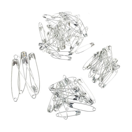 Sewing E. 80-pc Metal Safety Pins Clear b/c