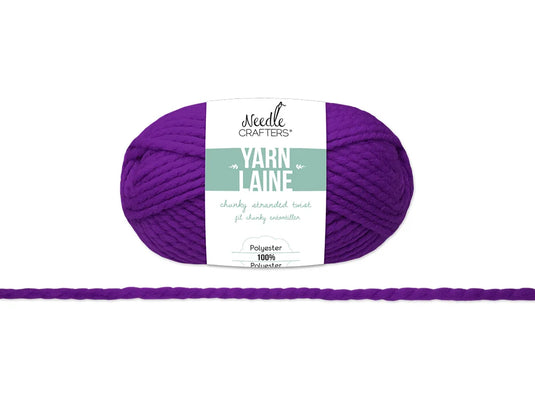 Needlecrafters: 100g Chunky Stranded Twist Poly Yarn L) Viola