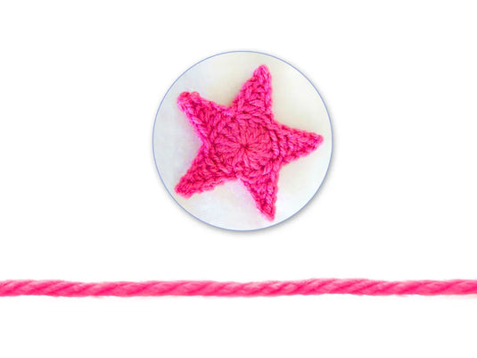 Needlecrafters: 50g Acrylic Yarn Standard Ball Dyed X) Neon Pink