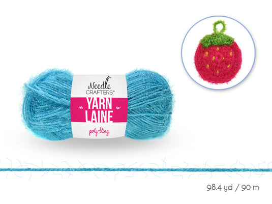 Needlecrafters: 50g Poly-Bling Yarn Ball A) Electric Blue